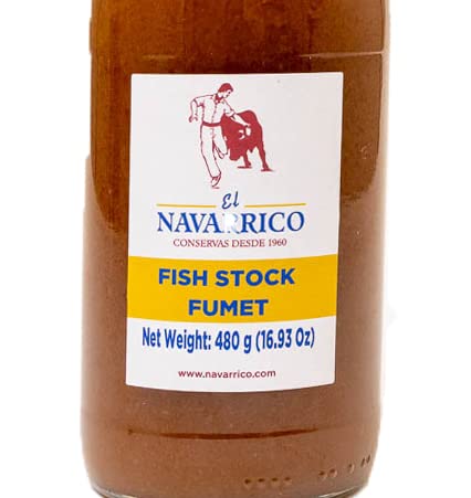 El Navarrico. Seafood Broth for Paella. Fumet. 500ml (16.91oz) - Beauty and Blossom