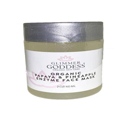 GLIMMER GODDESS Organic Face Mask – Hydrating & Exfoliating Papaya Pineapple ... - Beauty and Blossom