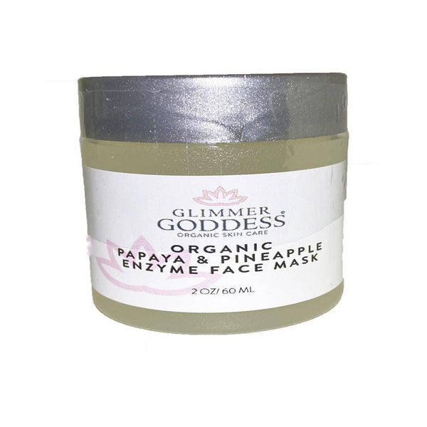 GLIMMER GODDESS Organic Face Mask – Hydrating & Exfoliating Papaya Pineapple ...