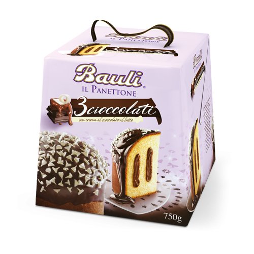 Bauli Panettone Tre Chocolate, 750 Gram