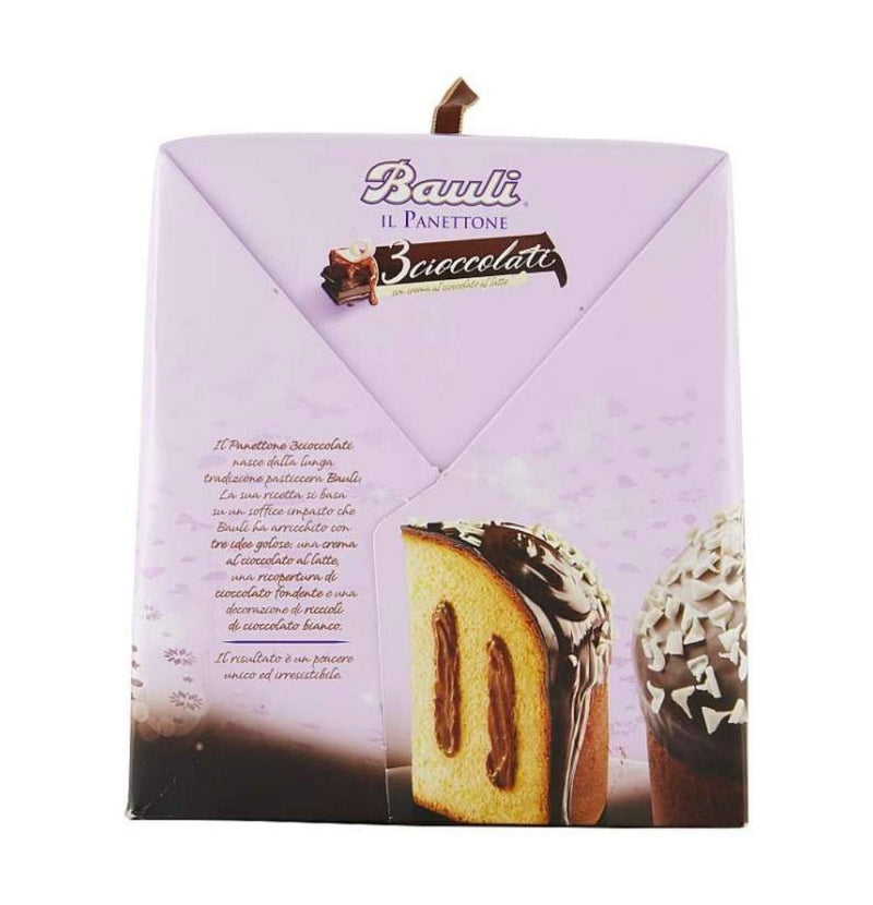 Bauli 3Cioccolati Panettone Cake with Chocolates 26.45oz 750g