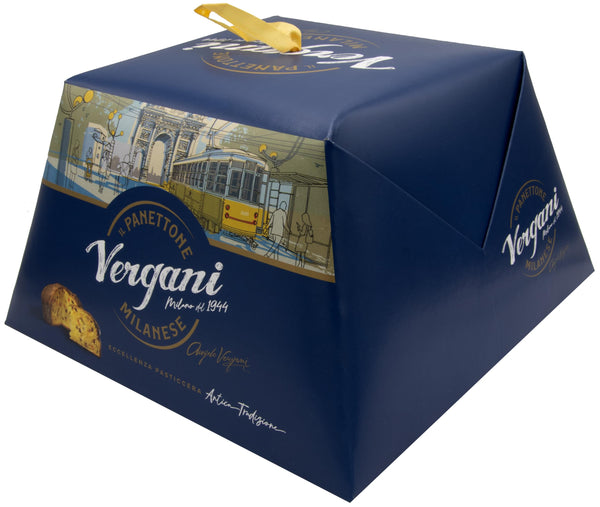 Vergani Traditional Milanese Panettone in Classic Gift Box, 1000g (Pack of 1)