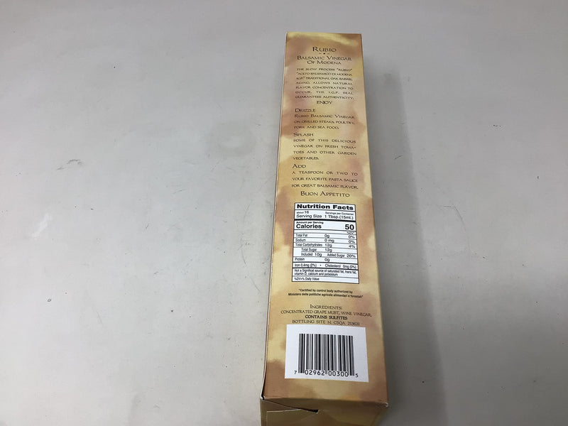 Rubio IGP 12-Year Aged Balsamic Vinegar of Modena 8.5oz - Beauty and Blossom
