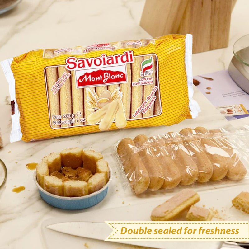 Savioardi, Mont Blanc Lady Fingers for Tiramisu, Old World Champagne Finger B... - Beauty and Blossom