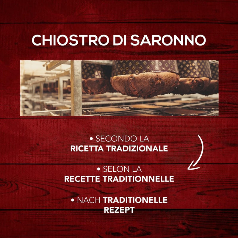 Chiostro di Saronno Panettone Chocolate Cream Dark Chocolate Flake Topping in...