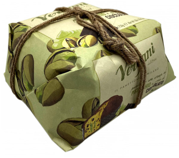 Vergani Italian Pistachio and Chocolate Panettone, Christmas Holiday Gift Cak...