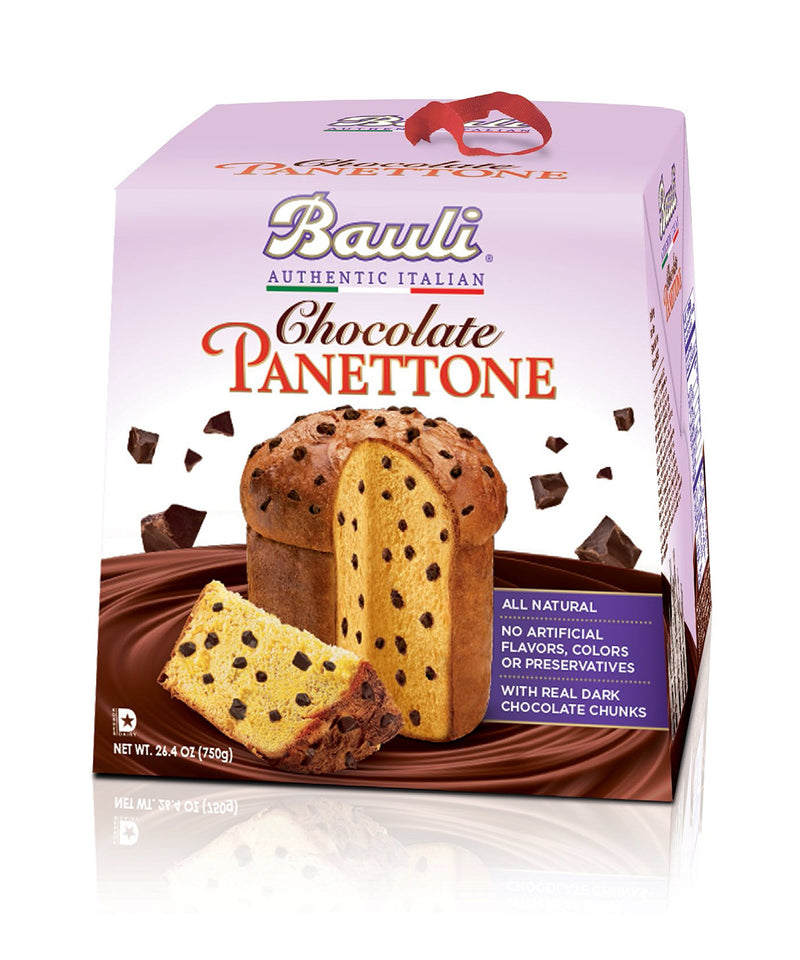 Bauli Panettone Chocolate Chip Italian Holiday Cake, 750 Gram