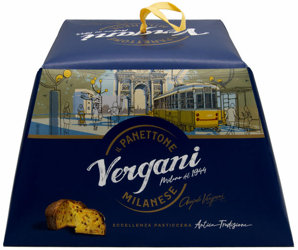 Vergani Traditional Milanese Panettone in Classic Gift Box, 1000g (Pack of 1)