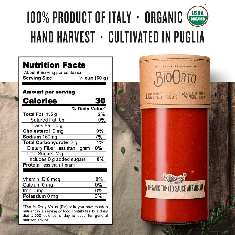 BioOrto Organic Sugo Arrabbiata Pasta Sauce 580ml