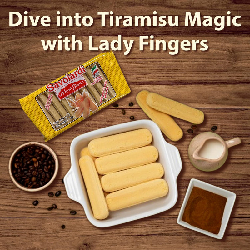 Savioardi, Mont Blanc Lady Fingers for Tiramisu, Old World Champagne Finger B... - Beauty and Blossom