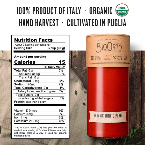 BioOrto Organic Tomato Puree (580ml / 19.6oz)