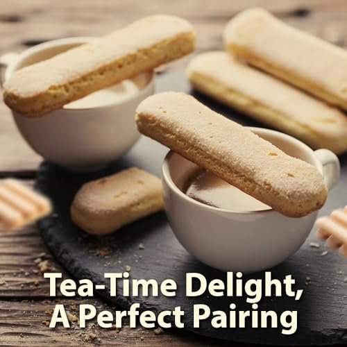Savioardi, Mont Blanc Lady Fingers for Tiramisu, Old World Champagne Finger Biscuits, All-natural, Classic Italian Sponge Fingers Cookies for Tiramisu Cake, Low Fat, 7 Oz (Pack of 4)