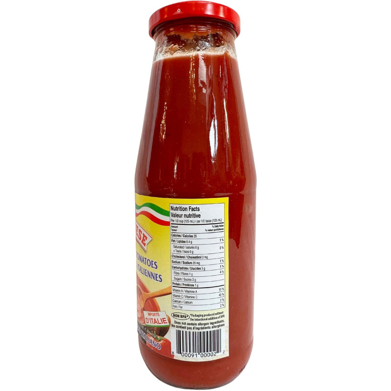 Strianese Tomato Passata Sauce from Italy 24 Fl Oz (680g)(Pack of 2) Premium ...