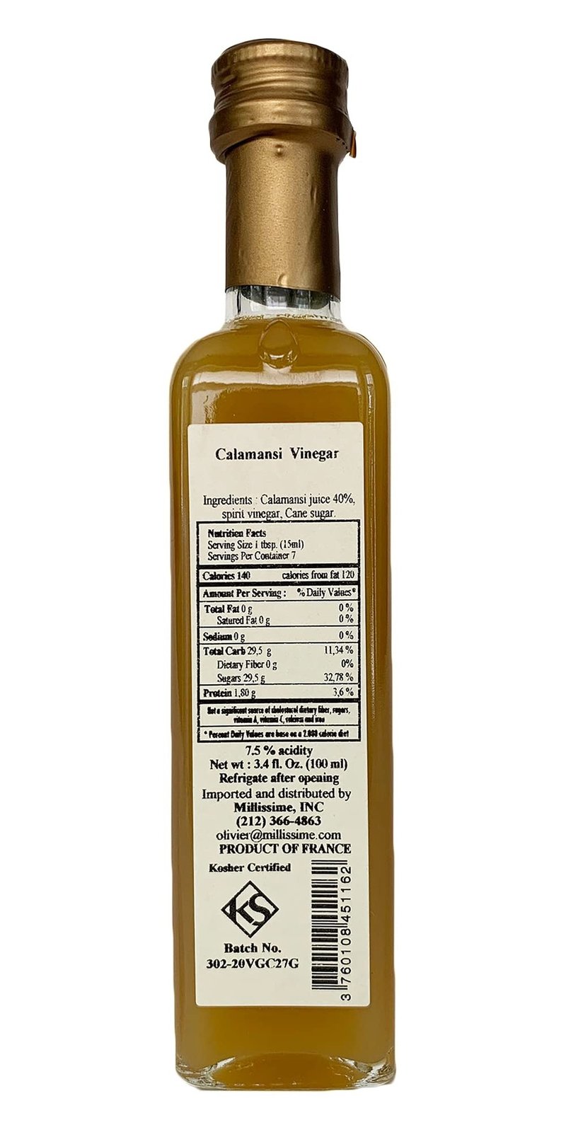 Huilerie Beaujolaise Calamansi Vinegar 100ml (3.4 fl oz) - Beauty and Blossom