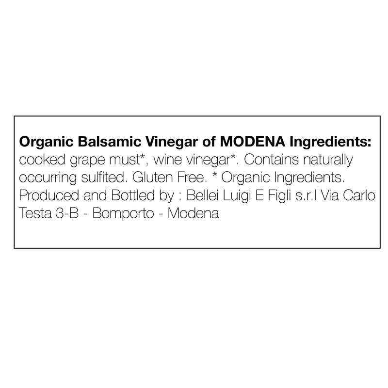 Tita Italian Bellei Organic Balsamic Vinegar,Aceto Balsamico Biologico di Mod... - Beauty and Blossom