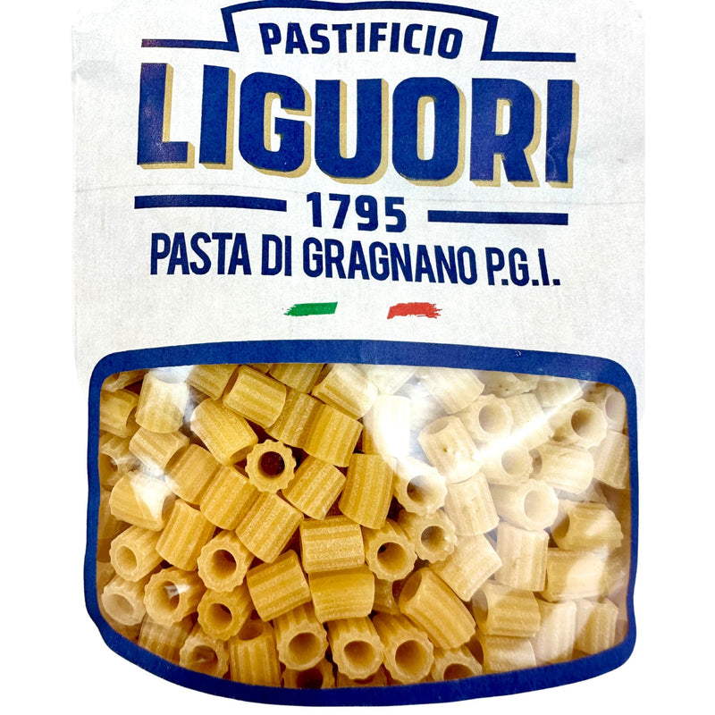 Pastificio Liguori Ditali Pasta 1 lb. (454g)(Pack of 2) Tubetti Pasta - Tubettini Pastina - Ditalini - Bronze Cut - Similar to Stellini - Anellini - Gragnano - Tiny Noodle Tubes for Soups