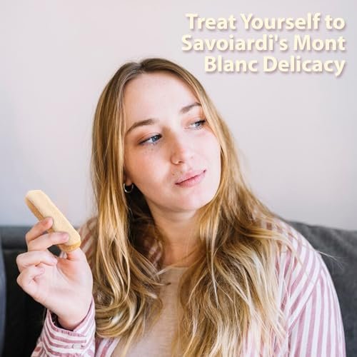 Savioardi, Mont Blanc Lady Fingers for Tiramisu, Old World Champagne Finger Biscuits, All-natural, Classic Italian Sponge Fingers Cookies for Tiramisu Cake, Low Fat, 7 Oz (Pack of 4)