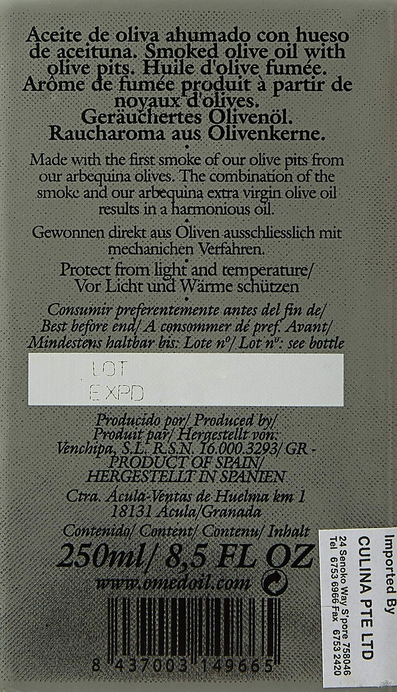 O-Med Olive Pit Smoked Arbequina Extra Virgin Olive Oil 250 ml