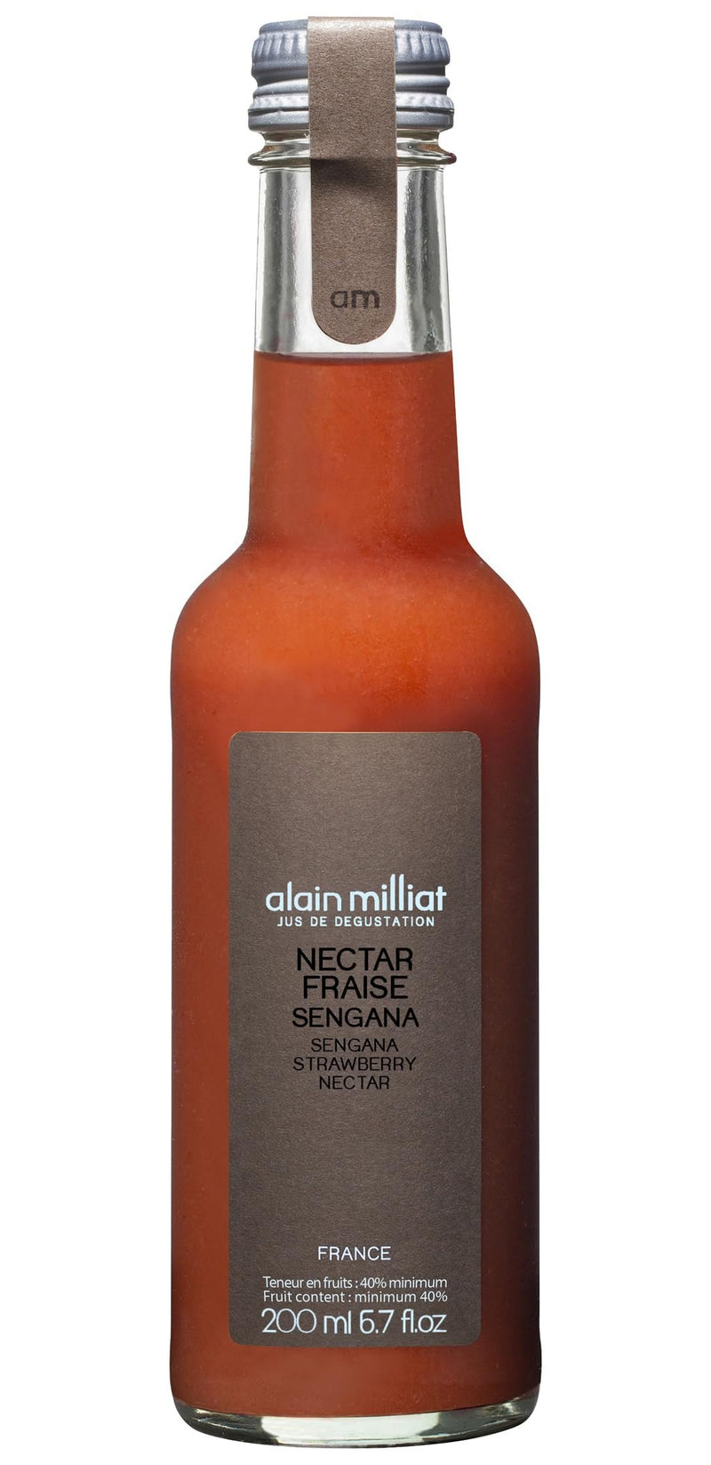 Alain Milliat Sengana Strawberry Nectar In Glass Bottle, 200 ml