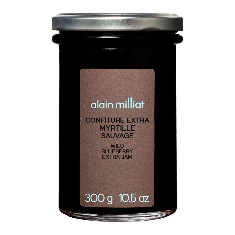 Alain Milliat Wild Blueberry Jam, 10.6 Oz (One 300g Glass Jar) | GMO-Free | I...