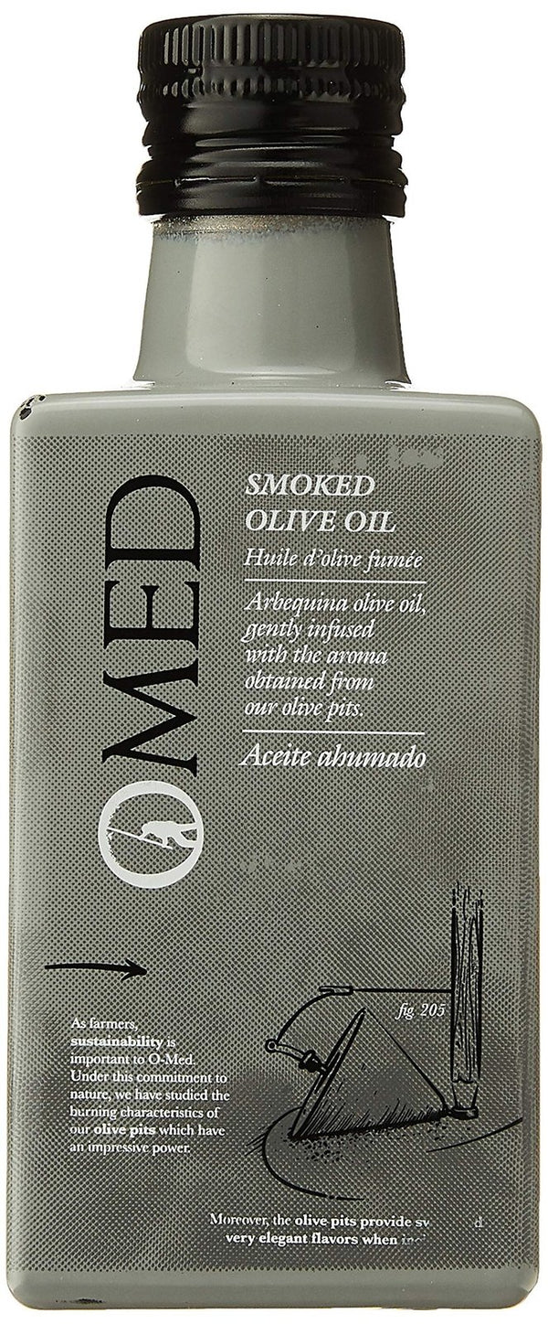 O-Med Olive Pit Smoked Arbequina Extra Virgin Olive Oil 250 ml - Beauty and Blossom