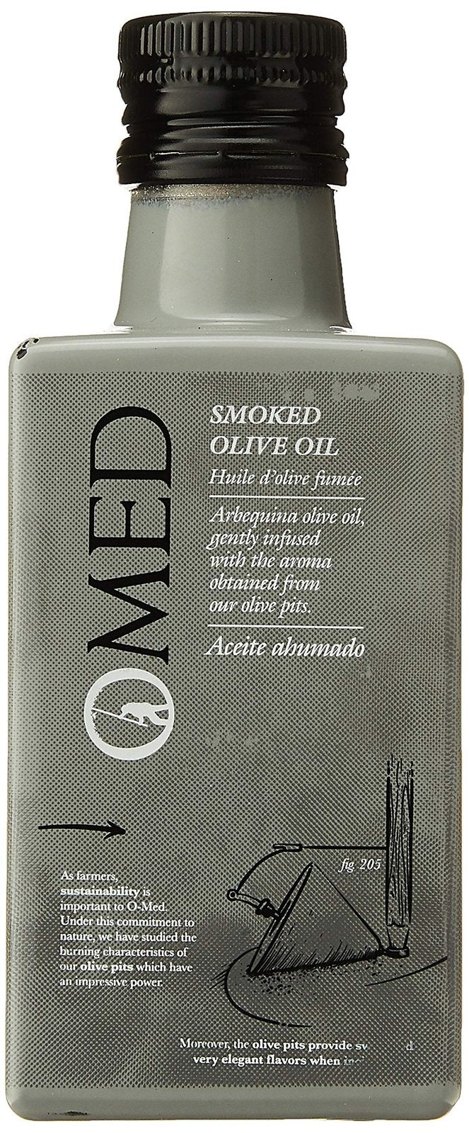 O-Med Olive Pit Smoked Arbequina Extra Virgin Olive Oil 250 ml