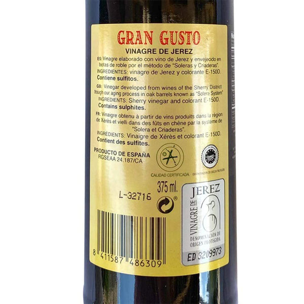 Vinagre de Jerez Gran Gusto PAEZ MORILLA (Sherry vinegar PAEZ MORILLA) - Beauty and Blossom