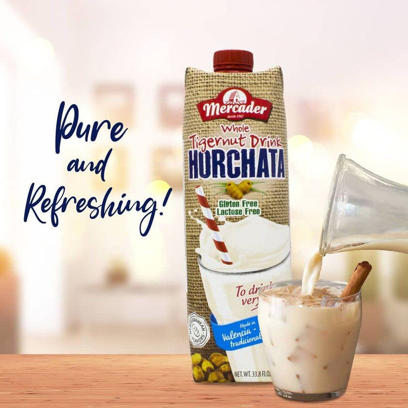 Mercader Whole Tigernut Drink Horchata milk Net.Wt 33.8 oz each 6 Liters | No... - Beauty and Blossom