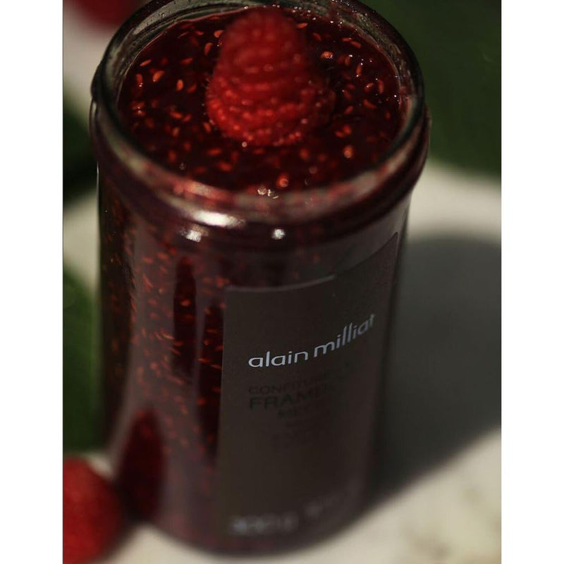 Alain Milliat Mecker Raspberry Jam, 10.6 Oz (One 300g Glass Jar)