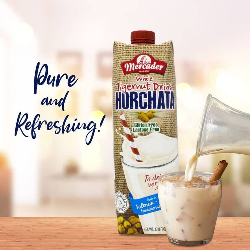 Mercader Whole Tigernut Drink Horchata milk Net.Wt 67.6 oz (2-pack) 2 Liters | Non Dairy | GlutenFree | Lactose Free | Shelf Stable (Pack of 2)