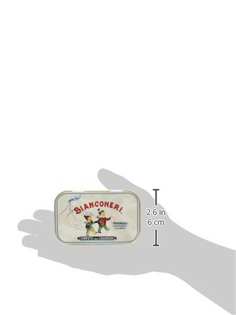 Amarelli Bianconeri - Mint & Vanilla Flavoured Sugar Coated Licorice - 50g Tin