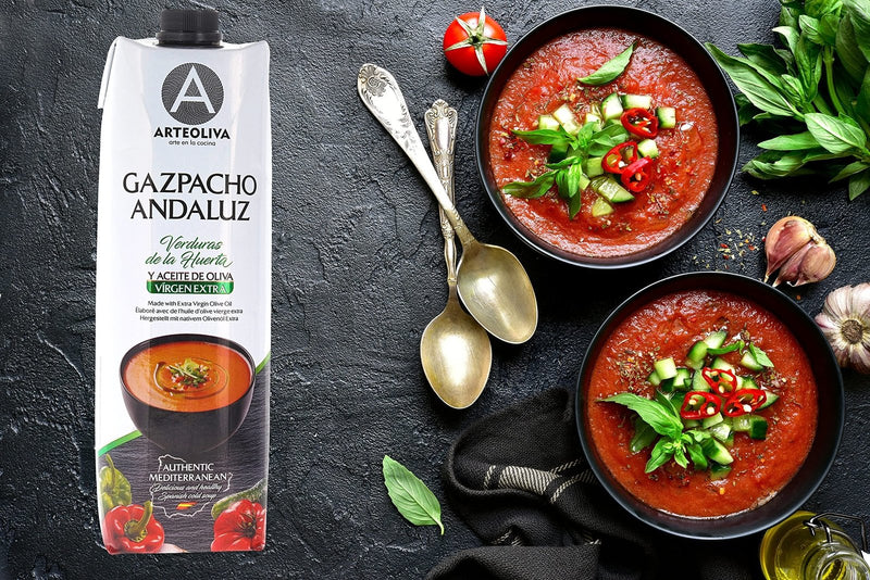 Arteoliva Gazpacho Andaluz with Extra Virgin Olive Oil - Verduras de la Huert...