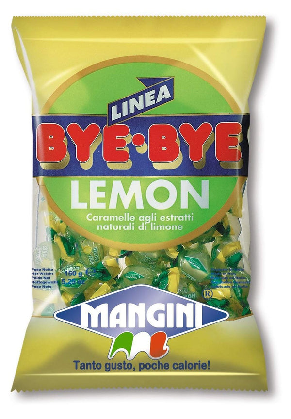 Mangini, Mangini Lemon Italian Mini Candy (Bye Lemon) 150g bag (5 pcs) - Beauty and Blossom