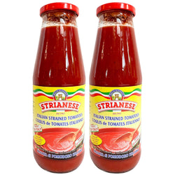 Strianese Tomato Passata Sauce from Italy 24 Fl Oz (680g)(Pack of 2) Premium ...