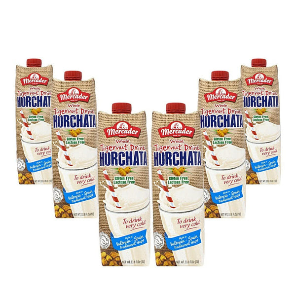 Mercader Whole Tigernut Drink Horchata milk Net.Wt 33.8 oz each 6 Liters | No... - Beauty and Blossom