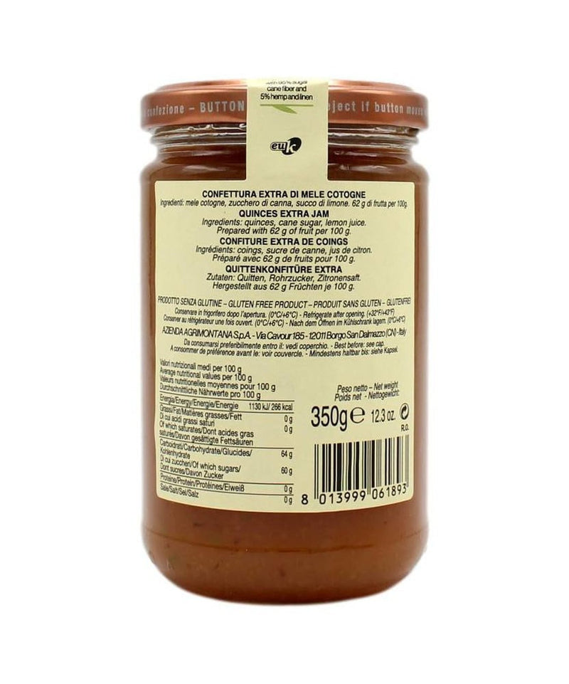 Agrimontana Quince Extra Jam, 350 Grams / 12.34 Ounces