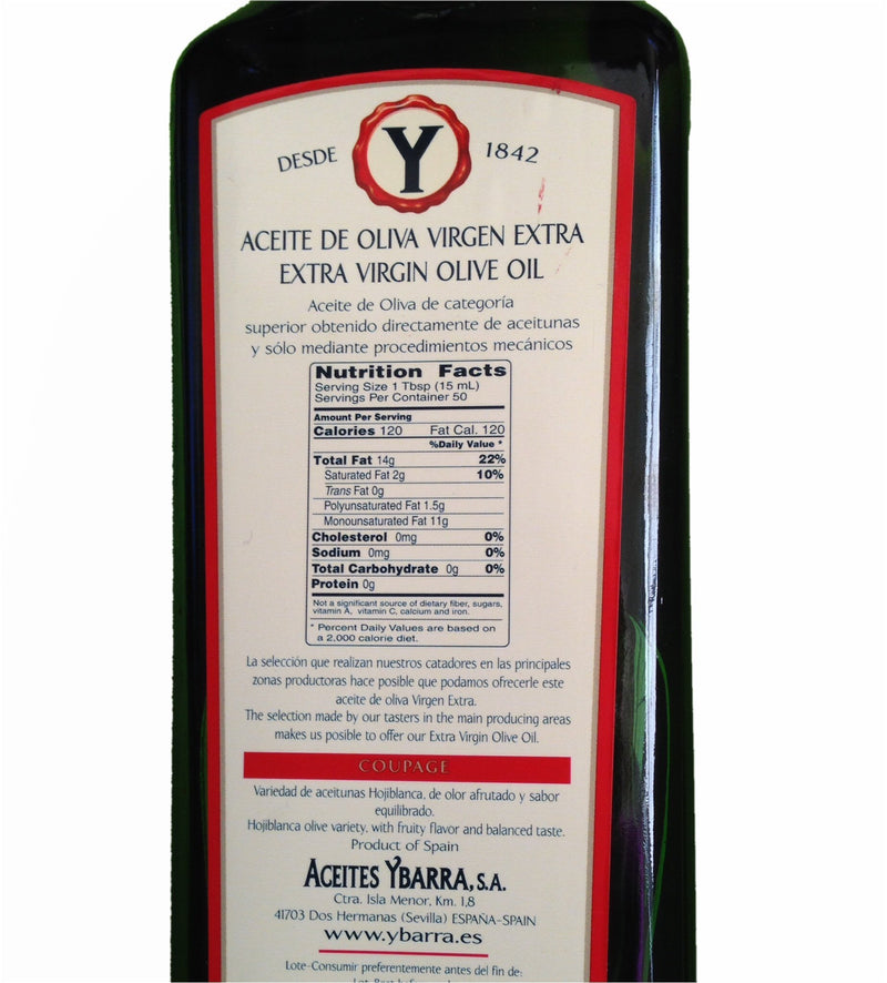 Ybarra Extra Virgin Olive Oil From Spain (750 Ml)