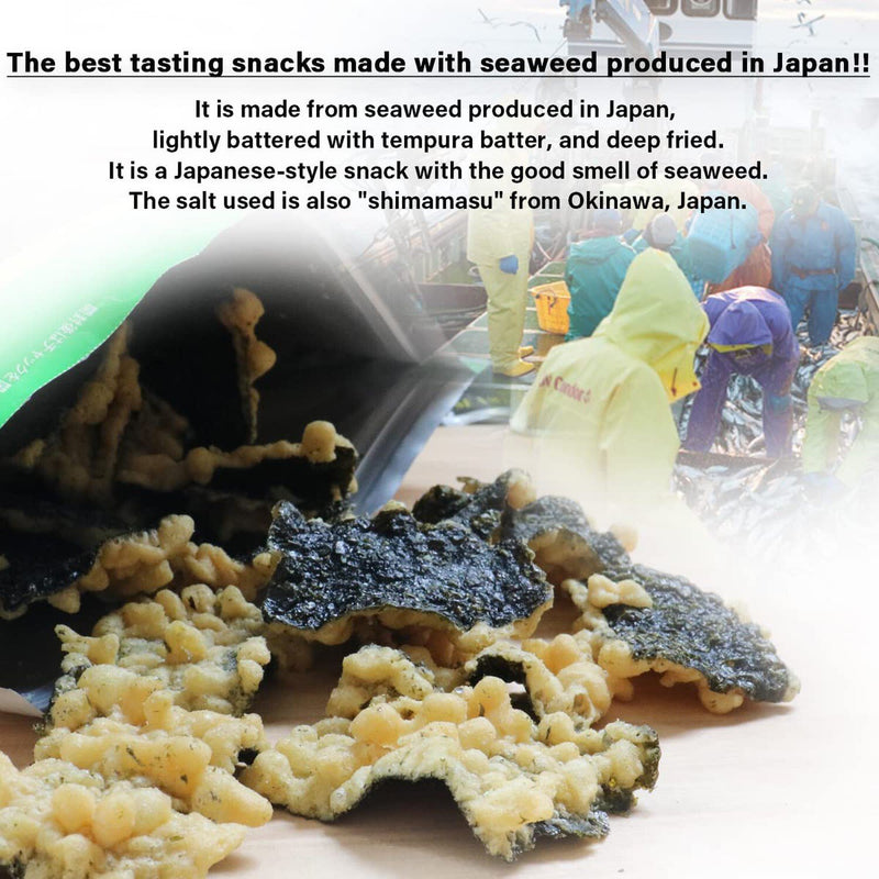 NORITEN Japanese Snacks Tempura Seaweed Snacks Made in Japan (Wasabi, 10.58OZ)