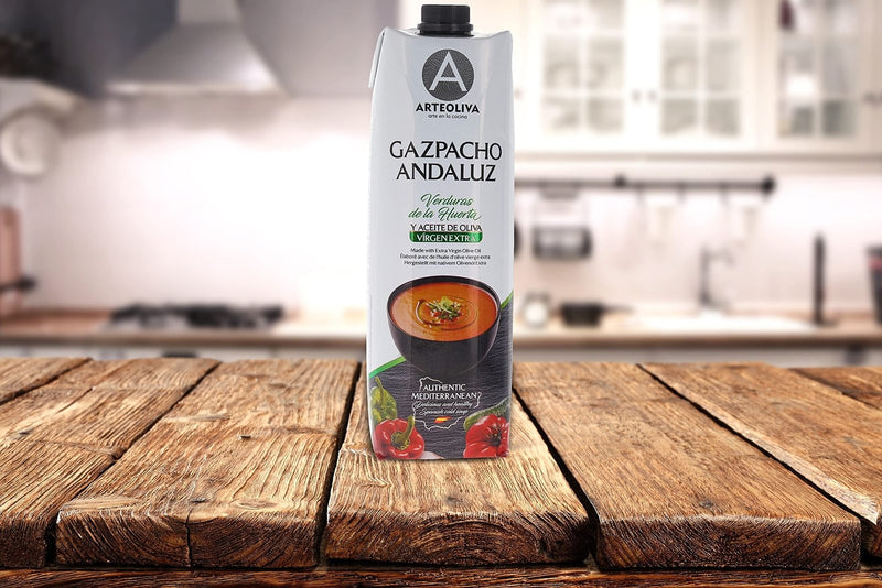 Arteoliva Gazpacho Andaluz with Extra Virgin Olive Oil - Verduras de la Huert...