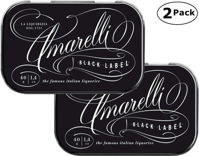 Amarelli Pure Liquorice Extract Black Label 40g Pack of 2