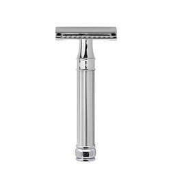 Double Edge Safety Razor, Long Handle , Blue - Beauty and Blossom