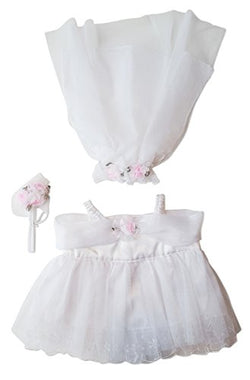 Bride Outfit Teddy Bear Clothes Fits Most 14" - 18" Build-A-Bear and Make Your Own Stuffed Animals - Beauty and Blossom