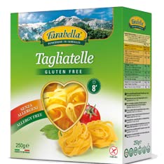 Farabella Gluten Free Tagliatelle Pasta from Italy - 8 oz, Long Flat Ribbons of Noodles from Corn & Rice - Perfect for Celiac, Vegan & Paleo Diets, Healthy & Delicious Alternative to Regular Pasta