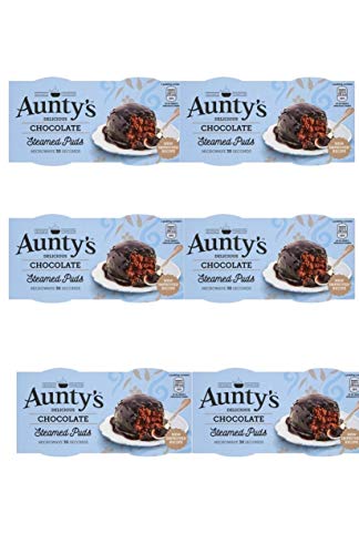 Bundle of 6 - Aunty's Steamed Chocolate Puddings 6 x 2 pk - 95g ea. - Exp: April 2021- Delivers USA 4 - 6 Days