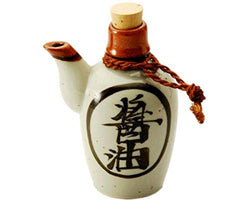 Japanese Glazed Shoyu Soy Sauce Dispenser with Cork Cap, 5 Inch