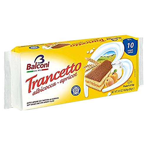 Balconi Trancetto Apricot 10 Snack Cakes, 280 Grams