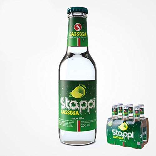 Stappj Gassosa Soda, 2 X 6 Pack, 6.8 fl. 200 ml. Lemon - 2 Pack - Italian Import.