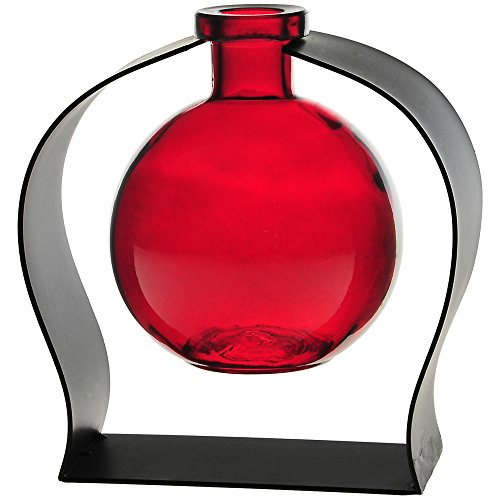 Red Ball Vase w Stand