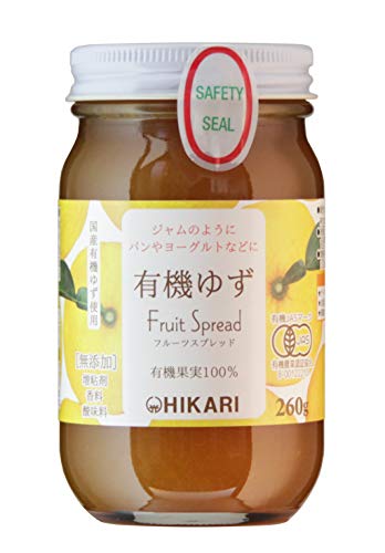 Organic Yuzu Fruit Spread 9.2 oz (260g). 100% made in Organic Yuzu and Grape juice. No sugar and no additives.