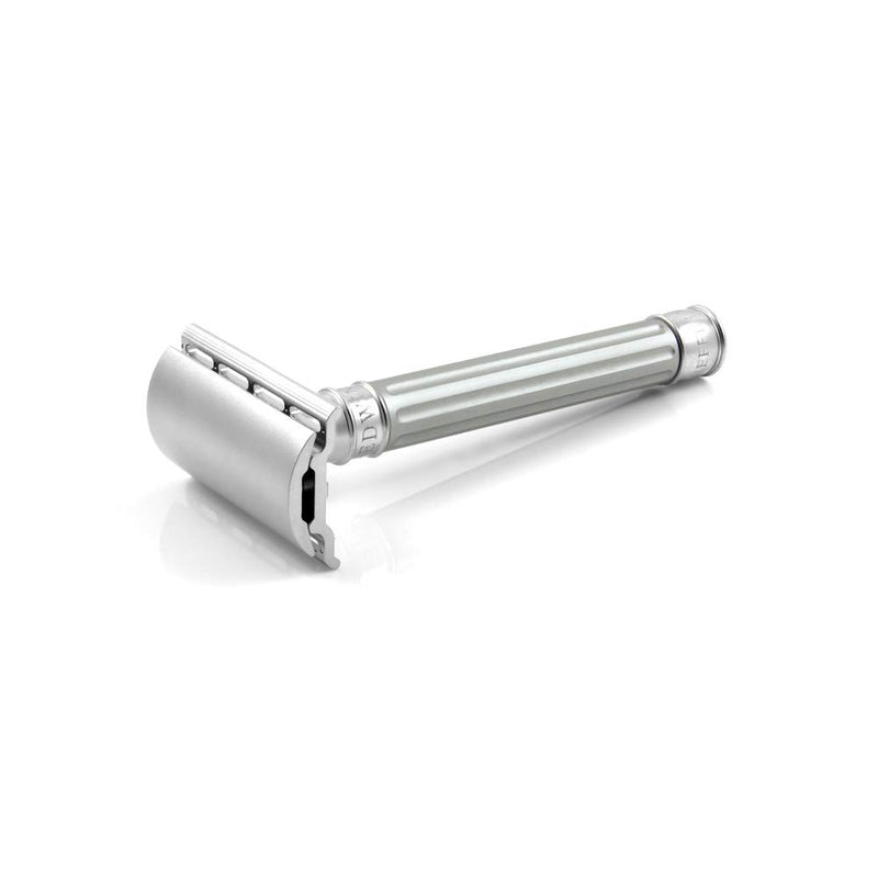 3ONE6 Stainless Steel Grooved Double Edge Safety Razor - Beauty and Blossom